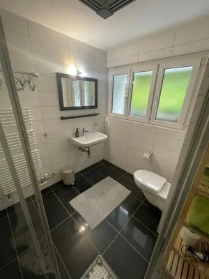 Ein Badezimmer in der Unterkunft Apartments Soldanella
