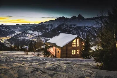 Naturlandschaft in der Nähe des Chalets