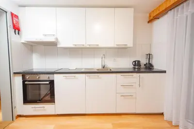 Küche/Küchenzeile in der Unterkunft Haus City