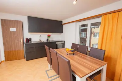 Küche/Küchenzeile in der Unterkunft Haus City