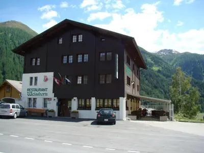 Ein allgemeiner Bergblick oder ein Berglick von des Hotels aus