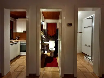 Küche/Küchenzeile in der Unterkunft Hôtel - Petit-déjeuner Le Trift