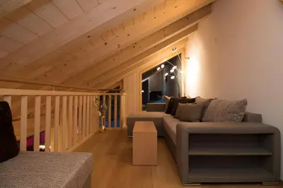Ein Sitzbereich in der Unterkunft Chalet Belmont Penthouse