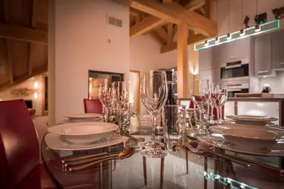 Küche/Küchenzeile in der Unterkunft Chalet Fortuna 4 Penthouse