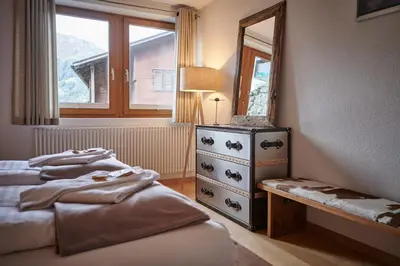 Ein Bett oder Betten in einem Zimmer der Unterkunft Chalet Sole