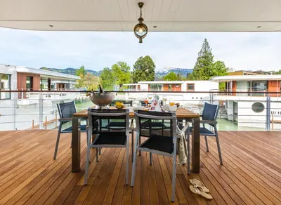 Ein Balkon oder eine Terrasse in der Unterkunft Deltapark Vitalresort Seevillen