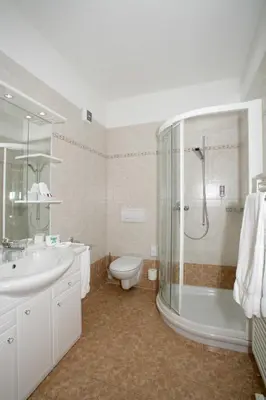 Ein Badezimmer in der Unterkunft Pensione Ca' Serafina
