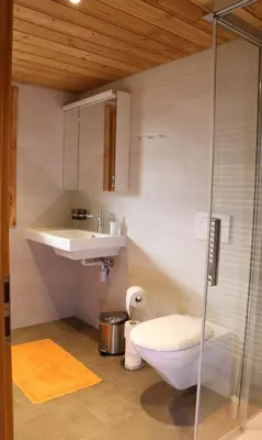 Ein Badezimmer in der Unterkunft Bühlerhof