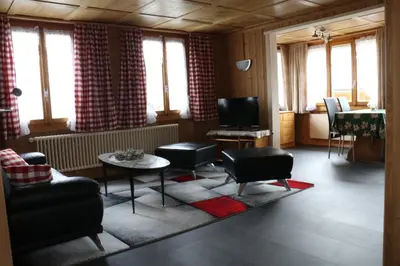 Ein Sitzbereich in der Unterkunft Bühlerhof