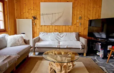 TV/Unterhaltungsangebot in der Unterkunft Magnifique chalet pour 10 personnes à Vercorin