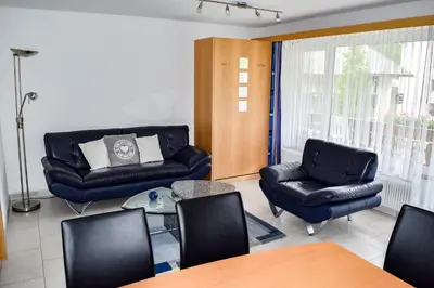 Ein Sitzbereich in der Unterkunft Apartments Alpenfirn Saas-Fee