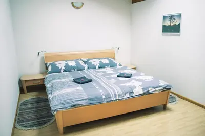 Ein Bett oder Betten in einem Zimmer der Unterkunft Ferienwohnung Ichtys