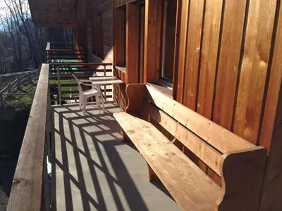 Ein Balkon oder eine Terrasse in der Unterkunft Ferienwohnung Ichtys