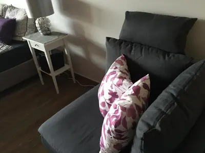 Ein Sitzbereich in der Unterkunft Apartments Seeblick mit Anbindung an ein 4-Sterne-Hotel