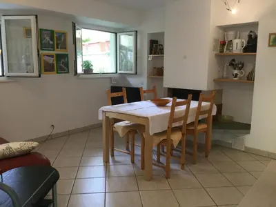 Ein Sitzbereich in der Unterkunft Ca Evelina