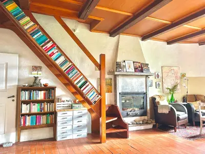 Die Bibliothek im Bed & Breakfast