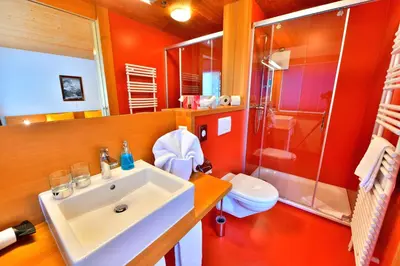 Ein Badezimmer in der Unterkunft Hotel Wetterhorn
