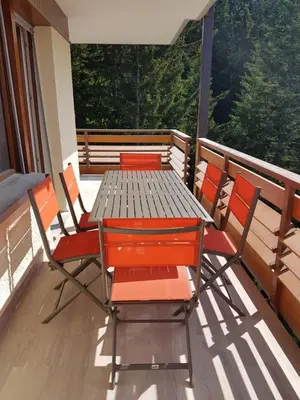 Ein Balkon oder eine Terrasse in der Unterkunft Télérésidence