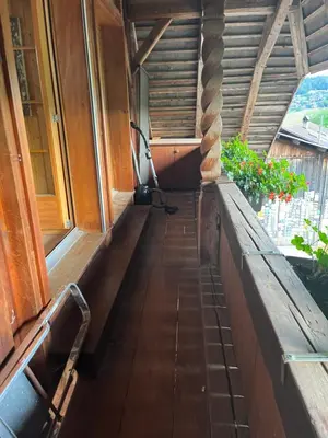 Ein Balkon oder eine Terrasse in der Unterkunft Pony Hof