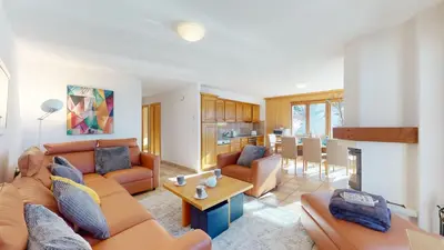 Ein Sitzbereich in der Unterkunft Balcons du Soleil Y2 211 - QUIET apartment 6 pers
