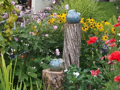Ein Garten an der Unterkunft Pension Staldacher