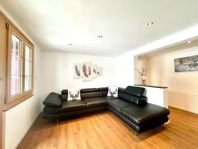 Ein Sitzbereich in der Unterkunft Haus Chalet Arnika
