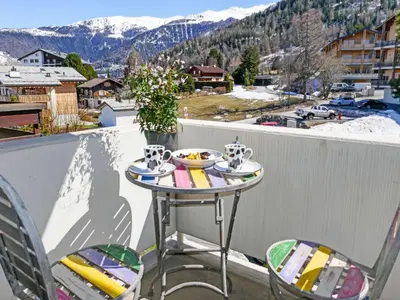 Ein allgemeiner Bergblick oder ein Berglick von der Ferienwohnung aus