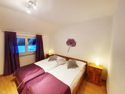 Ein Bett oder Betten in einem Zimmer der Unterkunft Ferienwohnungen Wallis - Randa bei Zermatt