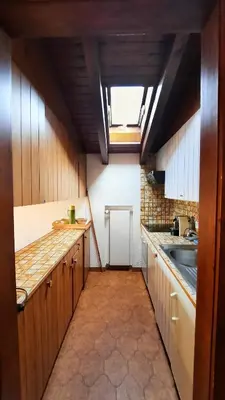 Küche/Küchenzeile in der Unterkunft Charmant appartement au coeur de Vercorin