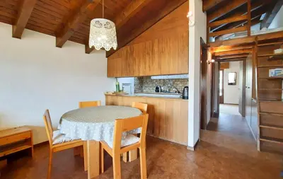 Küche/Küchenzeile in der Unterkunft Charmant appartement au coeur de Vercorin