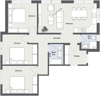 Grundriss der Unterkunft Ferienhaus Casa Luna