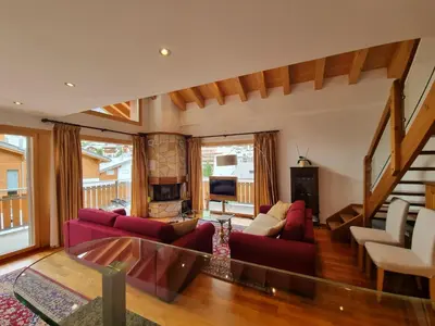 Ein Sitzbereich in der Unterkunft Penthouse Apartment Perla