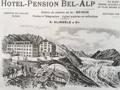 Ein allgemeiner Bergblick oder ein Berglick von des Hotels aus