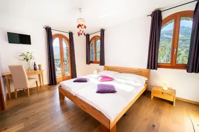 Ein Bett oder Betten in einem Zimmer der Unterkunft Castel de Daval