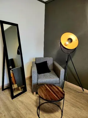 Ein Sitzbereich in der Unterkunft Auberge de l’Union