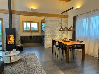 Ein Sitzbereich in der Unterkunft Gästehaus myHideaway