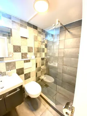 Ein Badezimmer in der Unterkunft Apartments Steinbock
