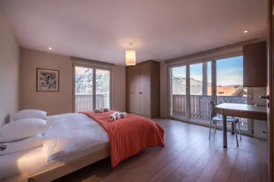 Ein Bett oder Betten in einem Zimmer der Unterkunft Chalet Brunner 4