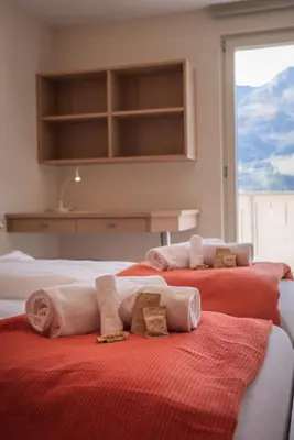 Ein Bett oder Betten in einem Zimmer der Unterkunft Chalet Brunner 4