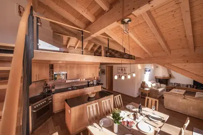 Küche/Küchenzeile in der Unterkunft Chalet Aquila 8 Penthouse