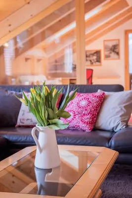 Ein Sitzbereich in der Unterkunft Chalet Aquila 7 Penthouse