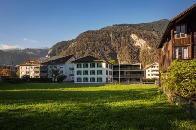 Ein allgemeiner Bergblick oder ein Berglick von der Ferienwohnung aus