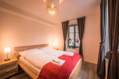 Ein Bett oder Betten in einem Zimmer der Unterkunft Dependance Ost