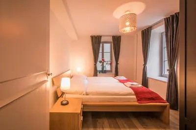 Ein Bett oder Betten in einem Zimmer der Unterkunft Dependance Ost