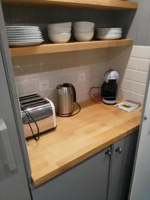 Küche/Küchenzeile in der Unterkunft Haus Opal Wohnung Nr. 31