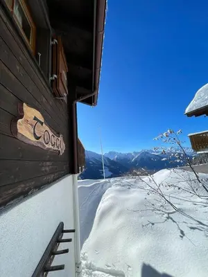 Ein allgemeiner Bergblick oder ein Berglick von der Ferienwohnung aus