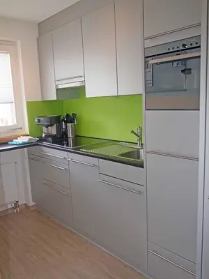 Küche/Küchenzeile in der Unterkunft Ferienwohnung Helios