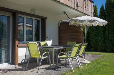 Ein Patio oder anderer Außenbereich in der Unterkunft Ferienwohnung Helios