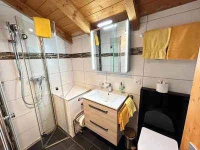 Ein Badezimmer in der Unterkunft Chalet Stadel