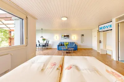 Ein Bett oder Betten in einem Zimmer der Unterkunft Hotel Restaurant Möve